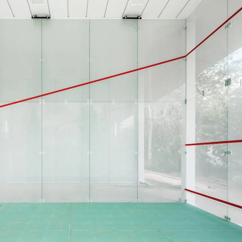 Precision Dimensions Fabricante de campos de squash totalmente em vidro com certificação WSF