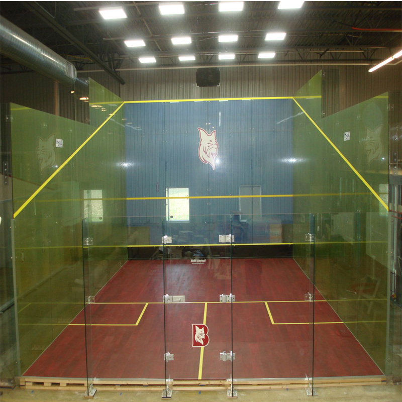 Precision Dimensions Fabricante de campos de squash totalmente em vidro com certificação WSF