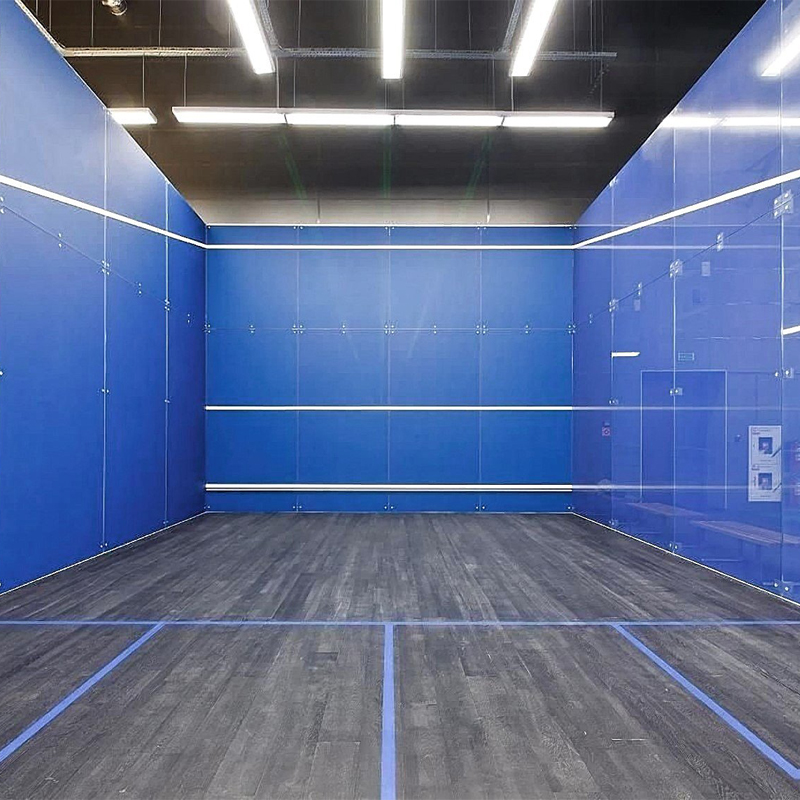 Quadra de squash de vidro temperado durável e de alta resistência da China